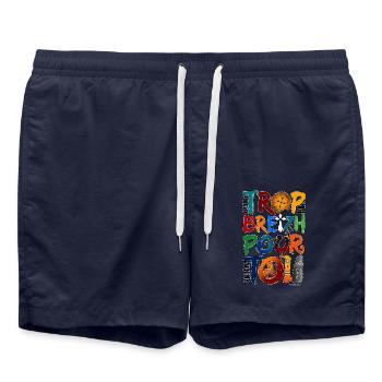 Trop breizh pour toi - Short de bain - bleu marine - Devant - AI Model Male 185 light (185cm)