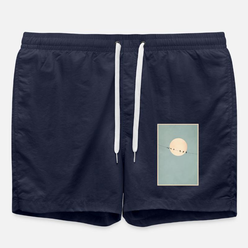 Oiseaux en laisse - Short de bain - bleu marine