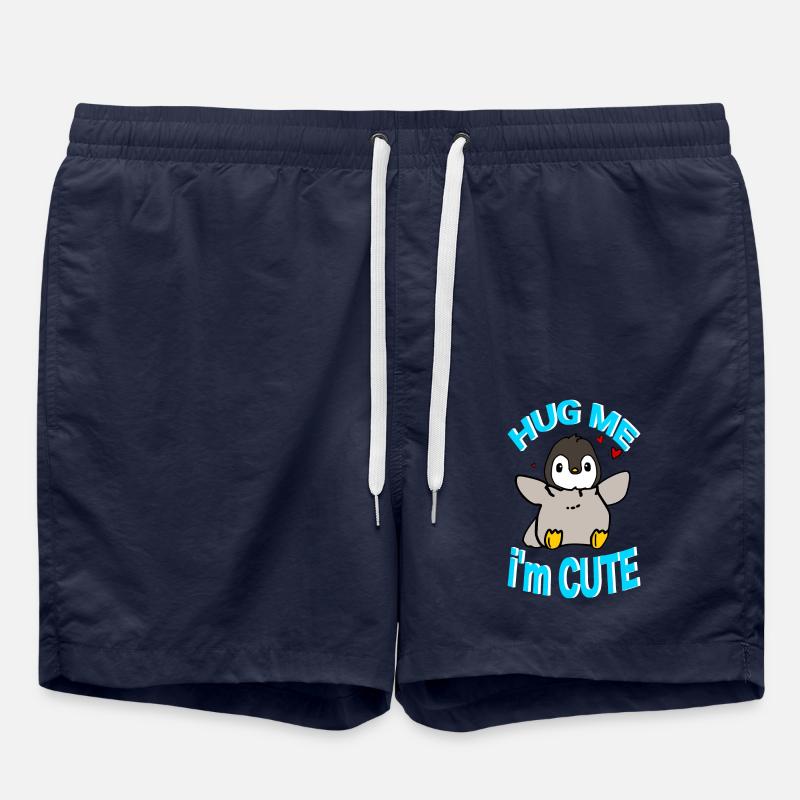 Pingu Hug Me - Swim Trunks - french navy