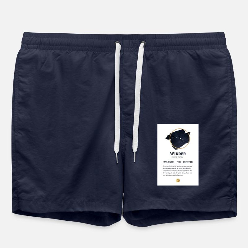 Signe du zodiaque Bélier - Short de bain - bleu marine