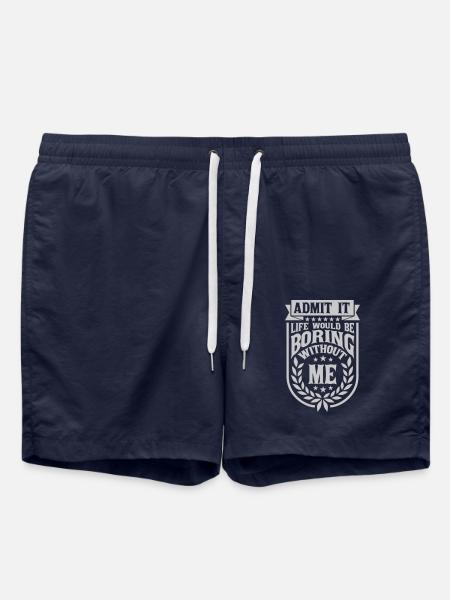 boring life without me - Swim Trunks - french navy