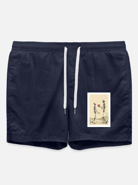 Poster - I Give You My Heart - Valentine's Day - Swim Trunks - french navy