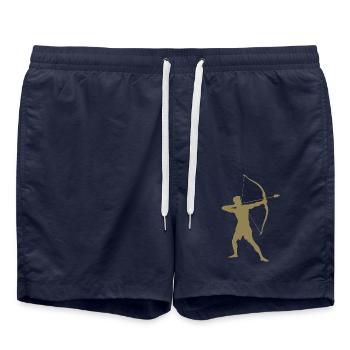 Silhouette d’archer, précise - Short de bain - bleu marine - Devant - AI Model Male 185 light (185cm)