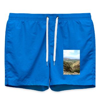 Berg Berge Berglandschaft Poster - Badeshorts - Cobalt blue - Vorne