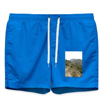 Berg Berge Berglandschaft Poster - Badeshorts - Cobalt blue - Vorne