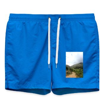 Berg Berge Berglandschaft Poster - Badeshorts - Cobalt blue - Vorne