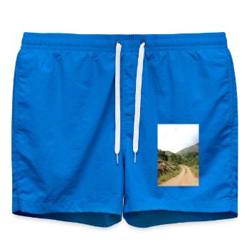 Berg Berge Berglandschaft Poster - Badeshorts - Cobalt blue - Vorne