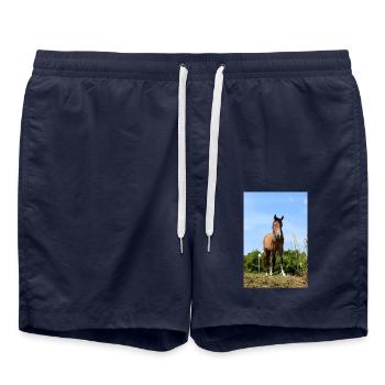 cheval - Short de bain - bleu marine - Devant - AI Model Male 185 light (185cm)