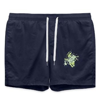 Anniversaire 2030 - Short de bain - bleu marine - Devant - AI Model Male 185 light (185cm)
