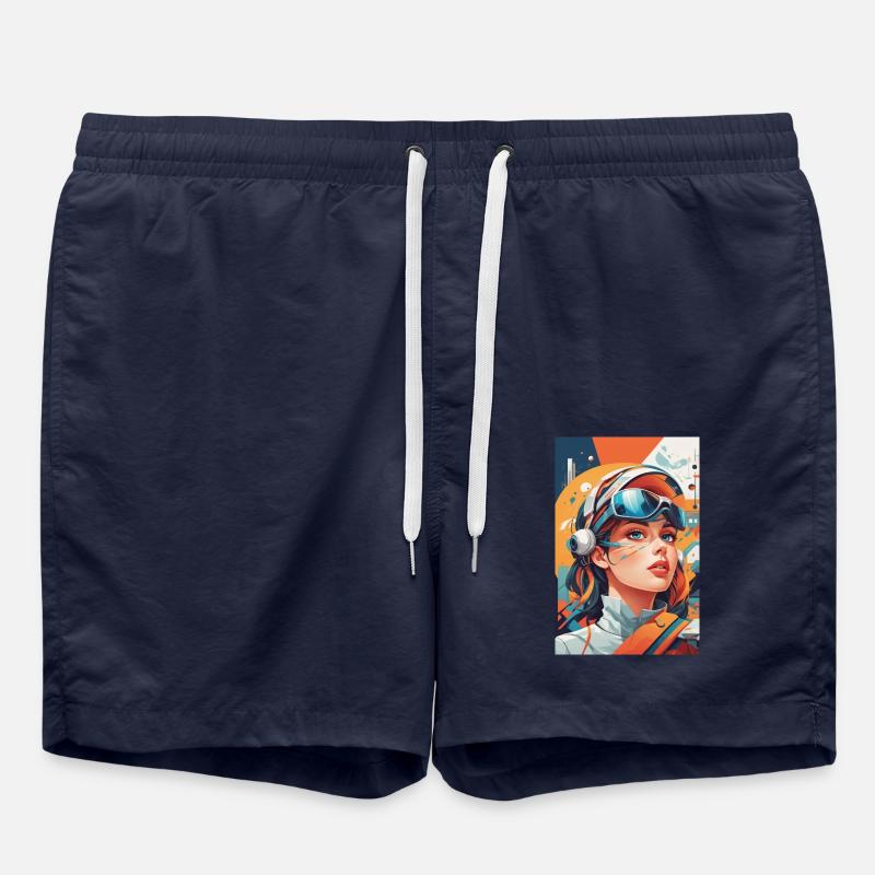 Space Race - Badeshorts - French Navy