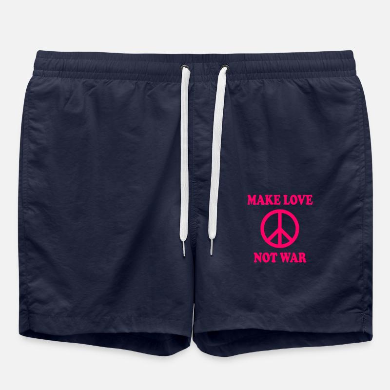 Make love not war - Swim Trunks - french navy