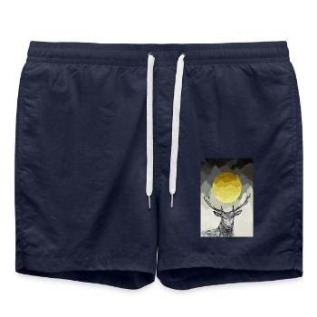 Deer - Swim Trunks - french navy - Front - AI Model Male 185 light (185cm)