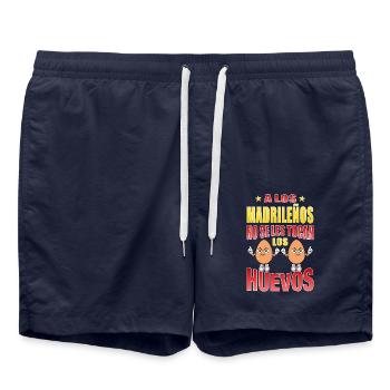 Die Madrider rühren ihre Eier nicht an - Badeshorts - French Navy - Vorne - AI Model Male 185 light (185cm)