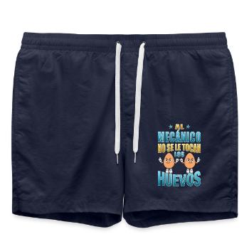 The mechanic does not touch his balls - Swim Trunks - french navy - Front - AI Model Male 185 light (185cm)