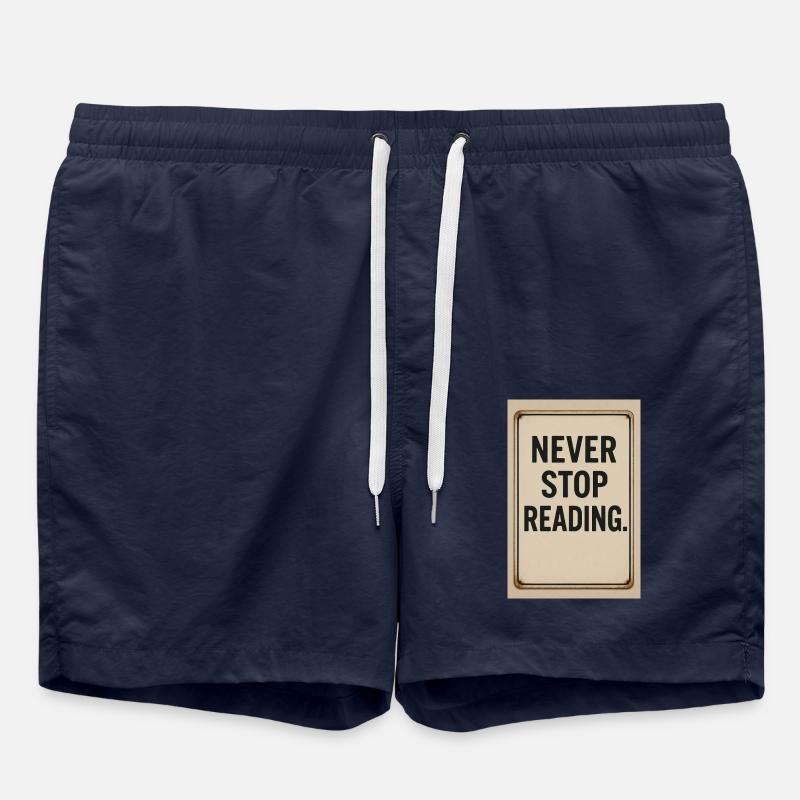 Never stop reading - Swim Trunks - french navy
