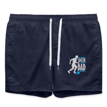 Bester Soccer Dad Logo - Badeshorts - French Navy - Vorne - AI Model Male 185 light (185cm)