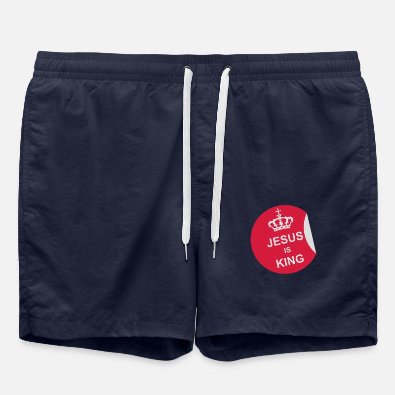 jesus is king quote - Swim Trunks - french navy