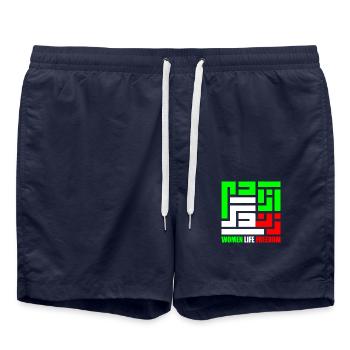 Women life freedom - Swim Trunks - french navy - Front - AI Model Male 185 light (185cm)
