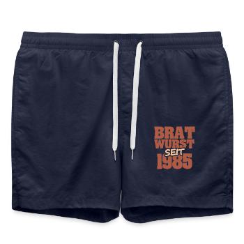 Bratwurst 1985 - Swim Trunks - french navy - Front - AI Model Male 185 light (185cm)
