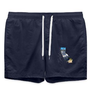 California Capitol in der California Landkarte CA - Badeshorts - French Navy - Vorne - AI Model Male 185 light (185cm)