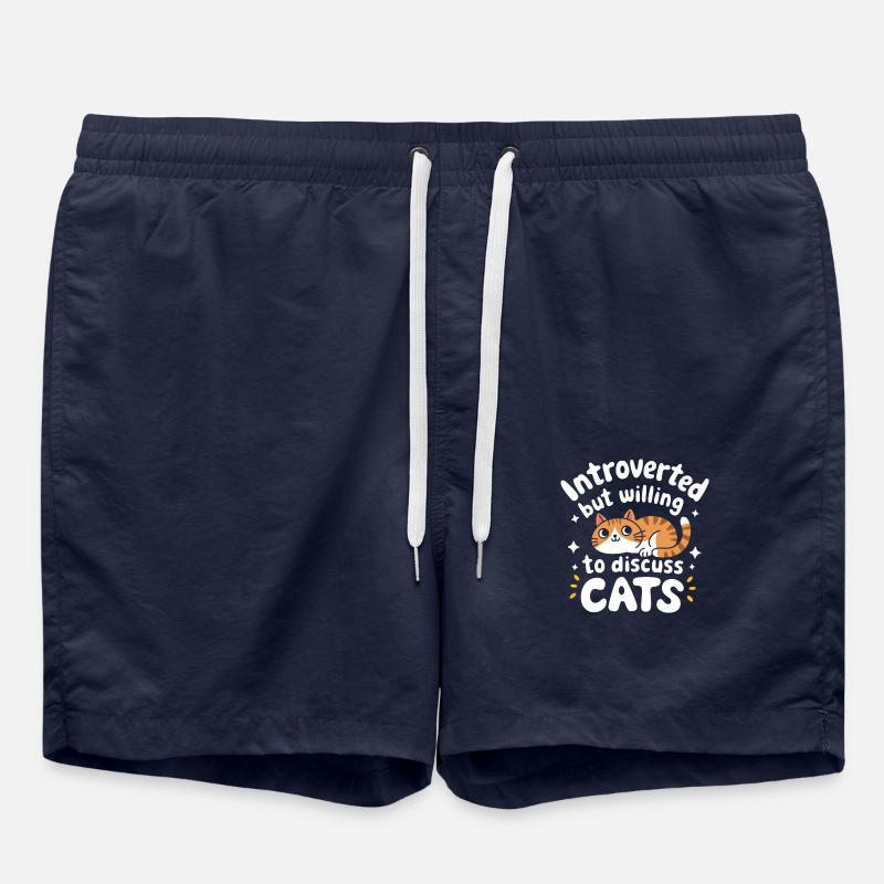 Introvert, antisocial, introvert - Swim Trunks - french navy