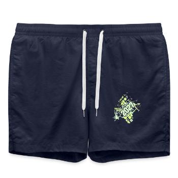 Anniversaire 2027 - Short de bain - bleu marine - Devant - AI Model Male 185 light (185cm)