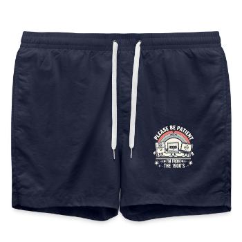 Be Patient With Me I m From The 1900s - Swim Trunks - french navy - Front - AI Model Male 185 light (185cm)
