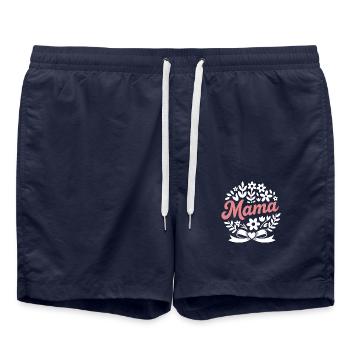 Mama Mutter Muttertaggeschenk - Badeshorts - French Navy - Vorne - AI Model Male 185 light (185cm)