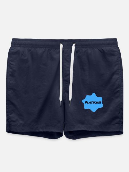 Platsch Blau Farbklecks - Badeshorts - French Navy