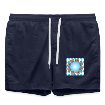 VOLKSFEST BAYERN BRETZEL - Badeshorts - French Navy - Vorne - AI Model Male 185 light (185cm)