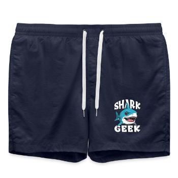 Shark Geek Pour Fan De Requins - Short de bain - bleu marine - Devant - AI Model Male 185 light (185cm)