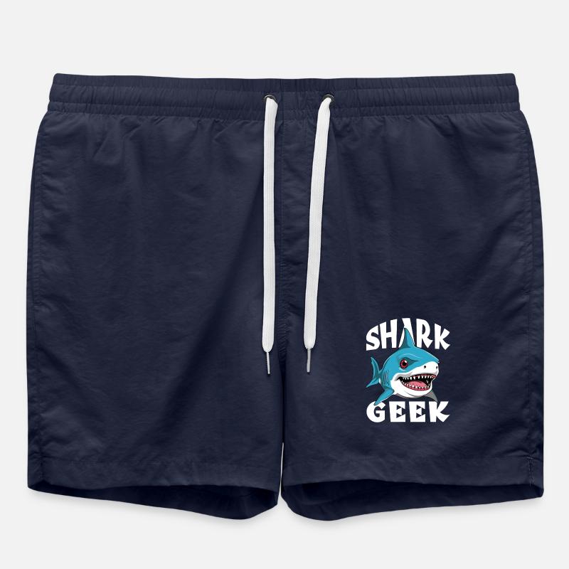 Shark Geek Pour Fan De Requins - Short de bain - bleu marine
