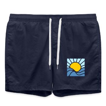 Soleil, été et mer - Short de bain - bleu marine - Devant - AI Model Male 185 light (185cm)