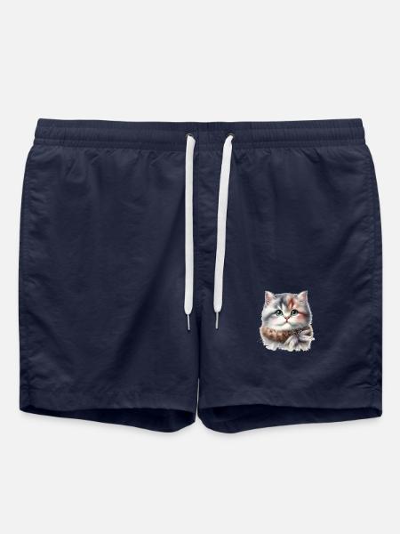 Cute Cat - Swim Trunks - french navy