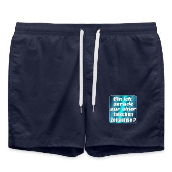 SIMULATION REALITÄT ZEITACHSE - Badeshorts - French Navy - Vorne - AI Model Male 185 light (185cm)