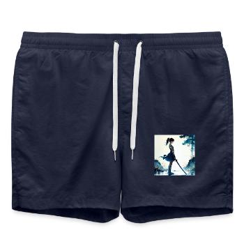 N-dless Nights: Megumi lost the fight - Swim Trunks - french navy - Front - AI Model Male 185 light (185cm)