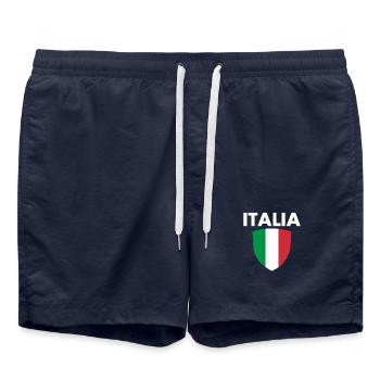 Armoiries de l’Italie - Italie - Italie - Italia - Short de bain - bleu marine - Devant - AI Model Male 185 light (185cm)