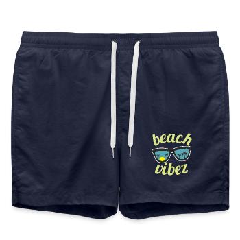 Beach vibez - Badeshorts - French Navy - Vorne - AI Model Male 185 light (185cm)
