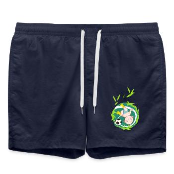 Umstandsmode T-Shirt mit Motiv / Fussball - Badeshorts - French Navy - Vorne - AI Model Male 185 light (185cm)