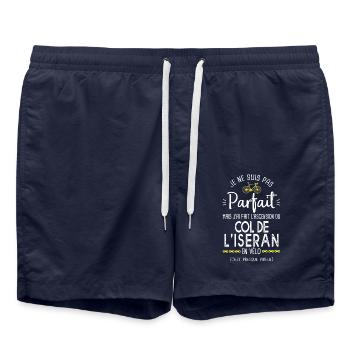 pas parfait col iseran en vélo humour cyclisme - Short de bain - bleu marine - Devant - AI Model Male 185 light (185cm)