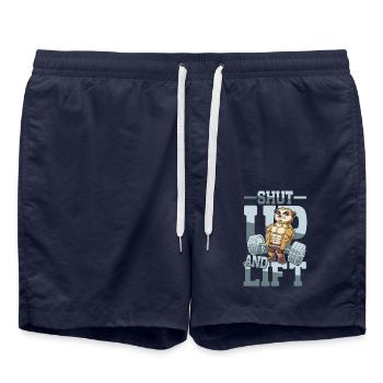Shut Up and Lift - Badeshorts - French Navy - Vorne - AI Model Male 185 light (185cm)
