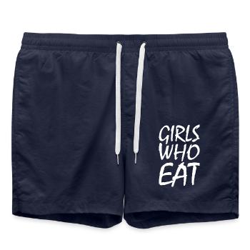 Girls who eat - Short de bain - bleu marine - Devant - AI Model Male 185 light (185cm)