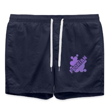 Geschenk für Florian - Badeshorts - French Navy - Vorne - AI Model Male 185 light (185cm)
