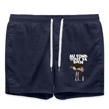 Autruche - Short de bain - bleu marine - Devant - AI Model Male 185 light (185cm)