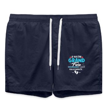 Je Vais Être Grand Frère 2026 - Short de bain - bleu marine - Devant - AI Model Male 185 light (185cm)