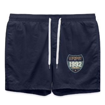 anniversary 1992 legendary 30 years - Swim Trunks - french navy - Front - AI Model Male 185 light (185cm)