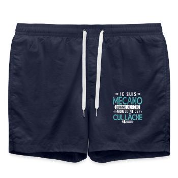mécanisier je suis ménano humour mécanique T shirt - Short de bain - bleu marine - Devant - AI Model Male 185 light (185cm)
