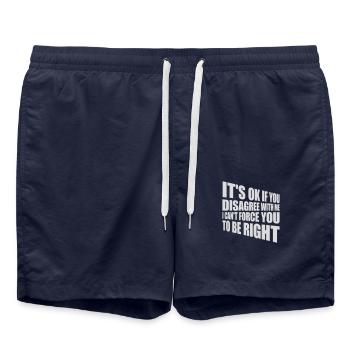 you disagree with me - Swim Trunks - french navy - Front - AI Model Male 185 light (185cm)