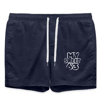 Süß 63 - Badeshorts - French Navy - Vorne - AI Model Male 185 light (185cm)