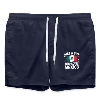 Mexique Mexique Mexicain Espagnol - Short de bain - bleu marine - Devant - AI Model Male 185 light (185cm)